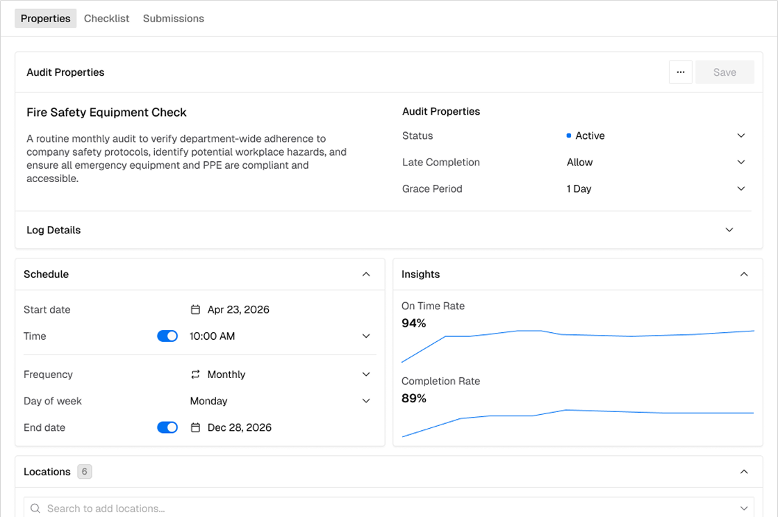 Configure audit settings