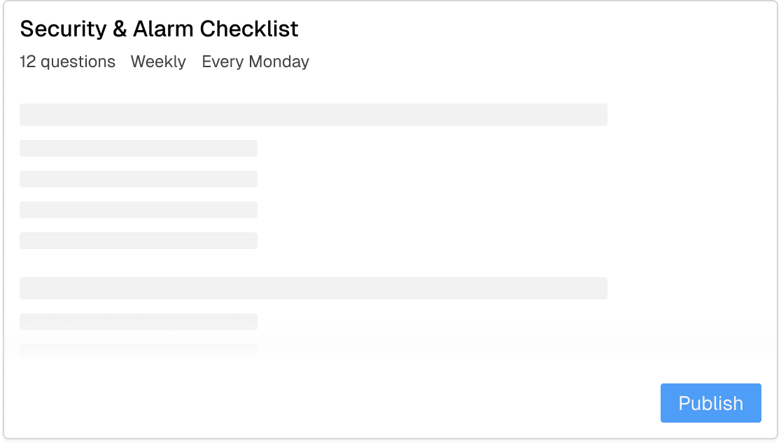 Audit scheduling interface