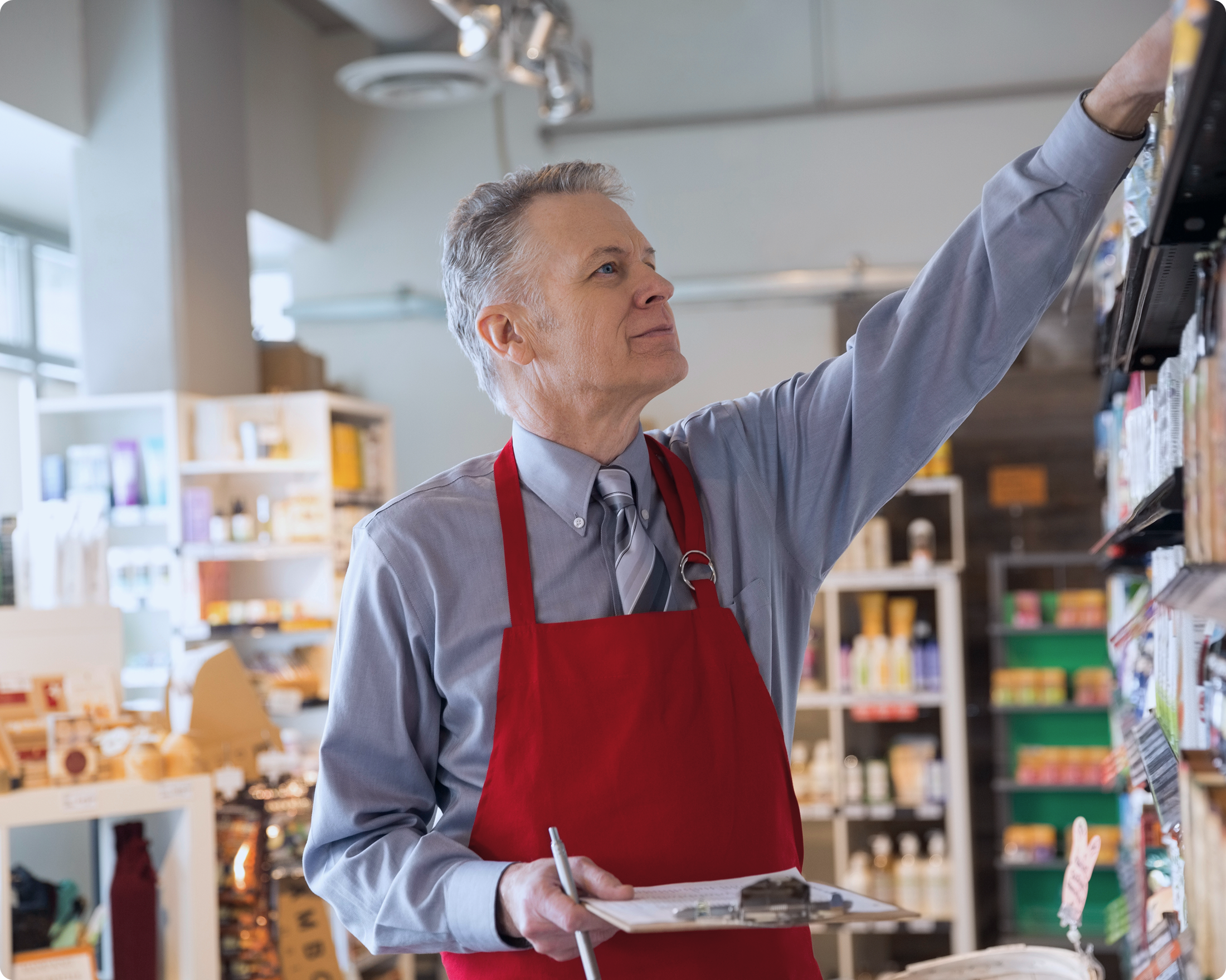Loss prevention professional in store